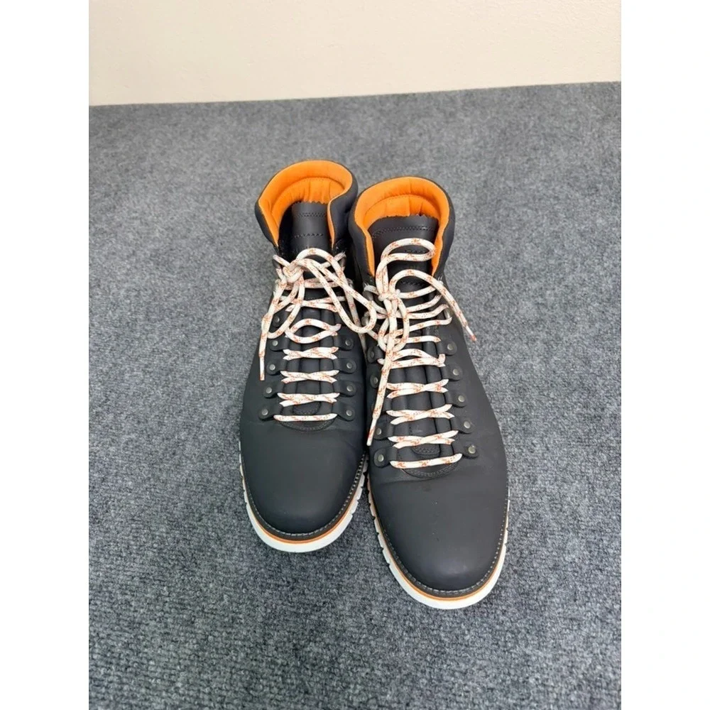 Cole Haan Zerogrand Hiker Boots Men's Black Orange Waterproof C31627 Size 13M